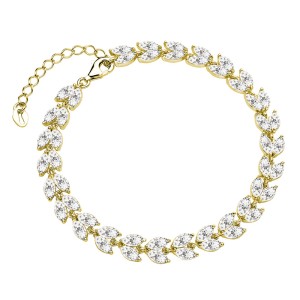 Bratara argint placata cu aur galben cu pietre DiAmanti Z2063BG_W-DIA (Argint 925‰ 8,5 g.)